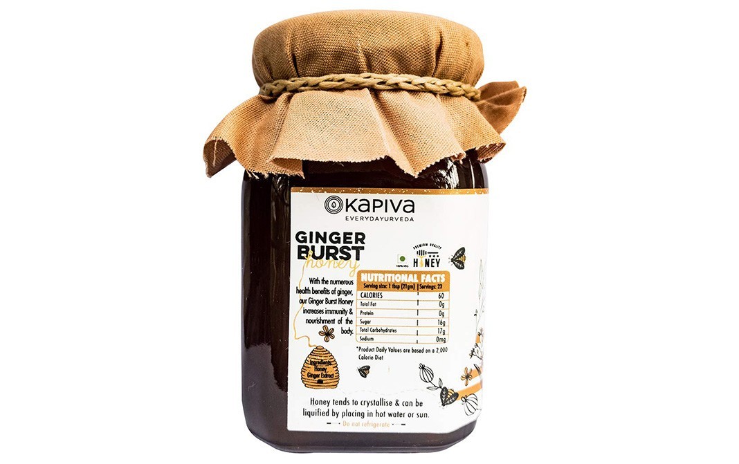 Kapiva Ginger Burst Honey    Glass Jar  250 grams